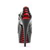 Pleaser - DELIGHT687FH Pumps - Schwarz/Rot Product image